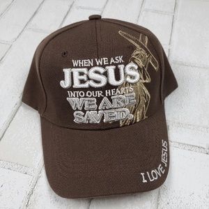 WHEN WE ASK JESUS INTO OUR HEARTS WE ARE SAVED. Religious Cap